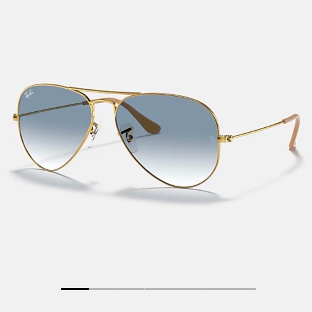 Ray-Ban Gold Aviator Gradient Sunglasses